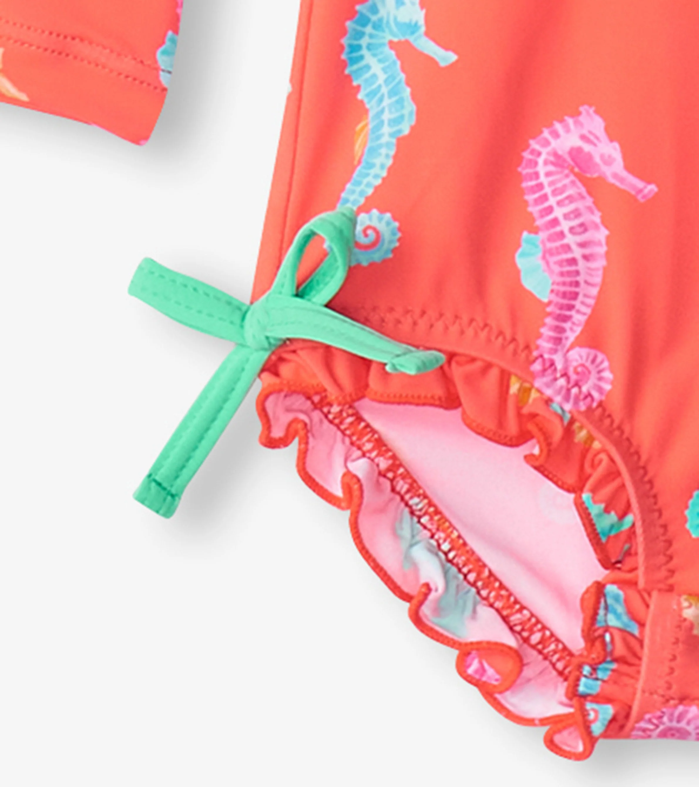 Baby Girls Painted Sea Rashguard Swimsuit - Image 3